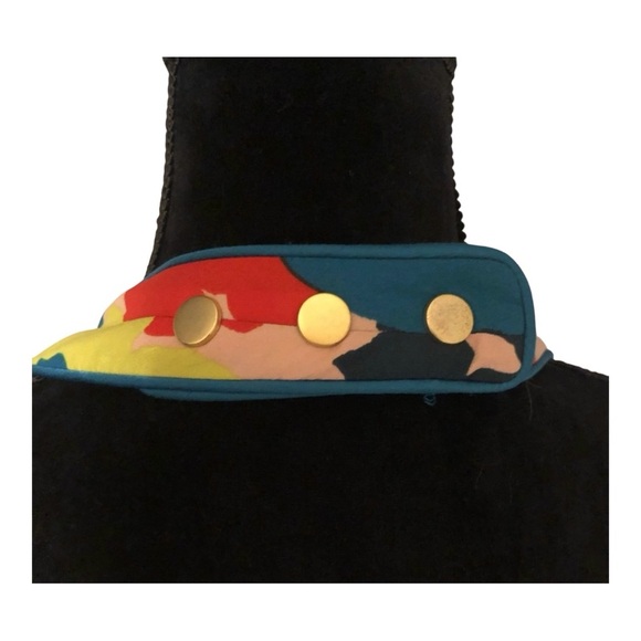 Jessica Simpson Blue Pink Halter Midi Dress - Picture 7 of 8